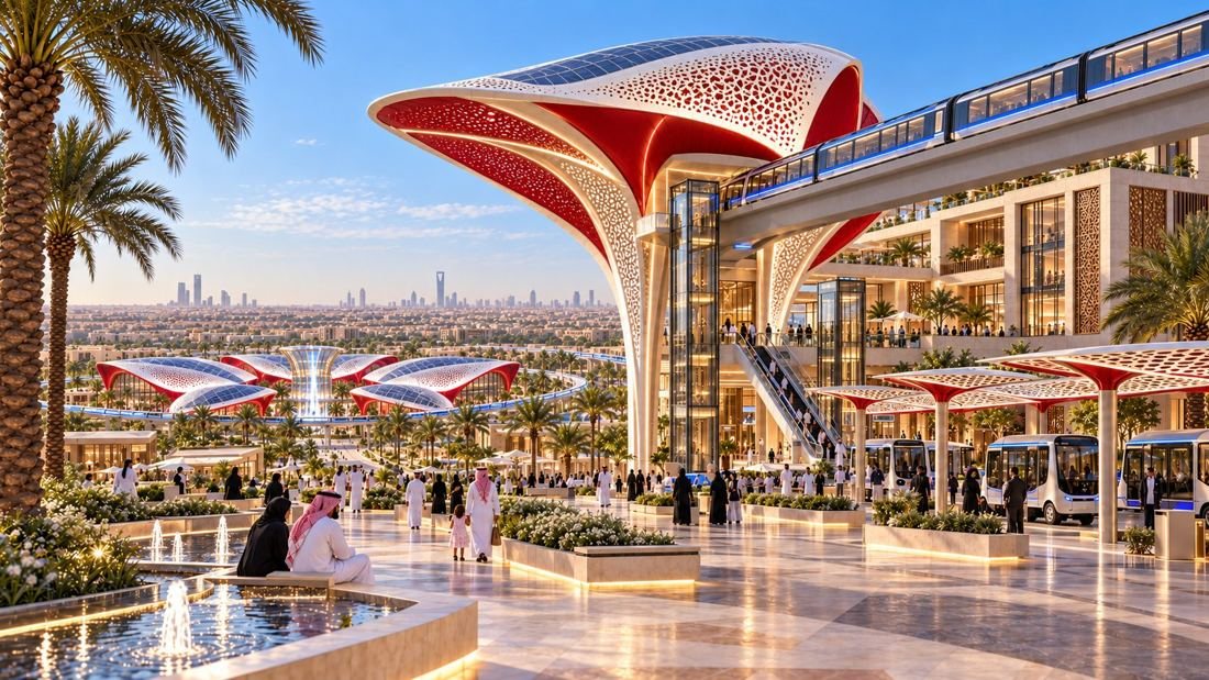تصور معماري · واحة النرجس للمحركات